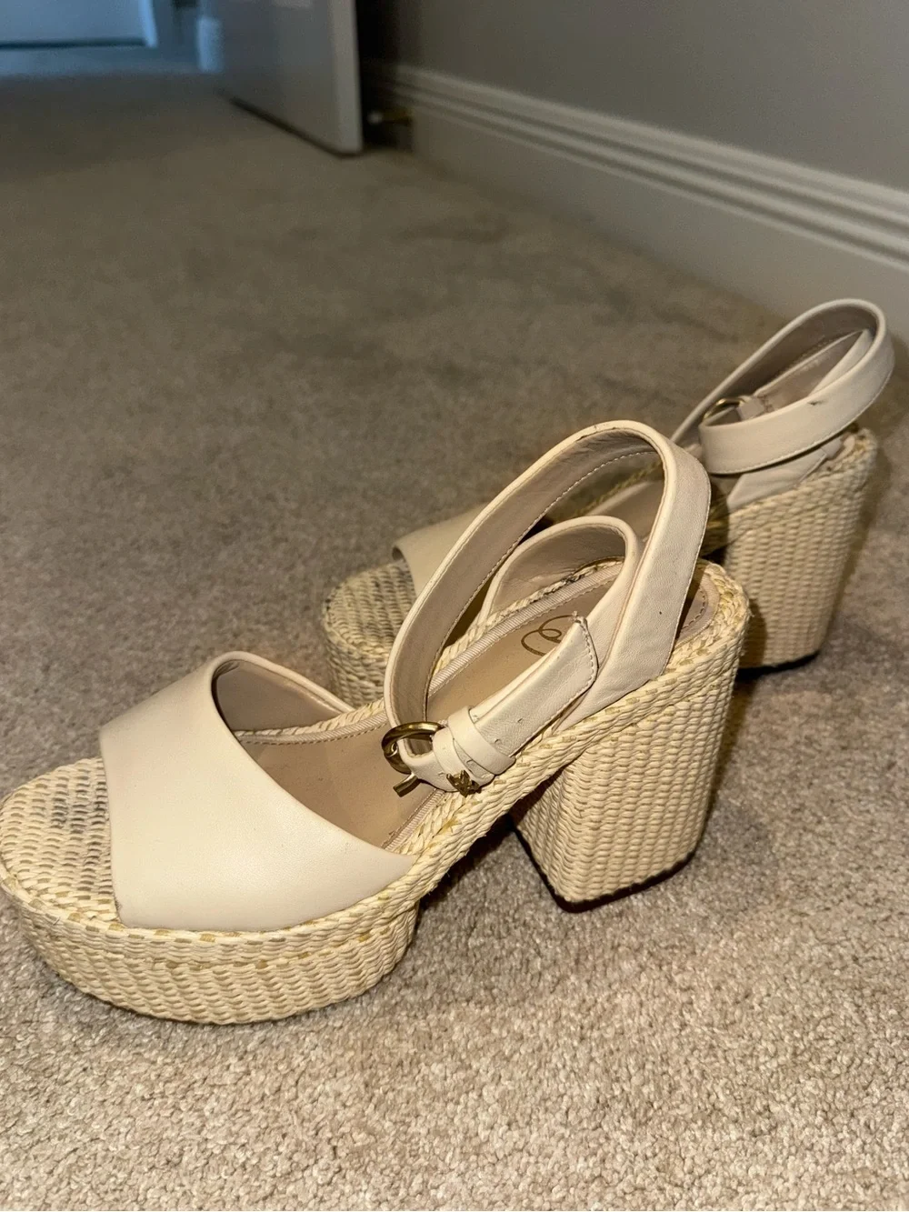 Sam Edelman Immie Heeled Sandal in Modern Ivory